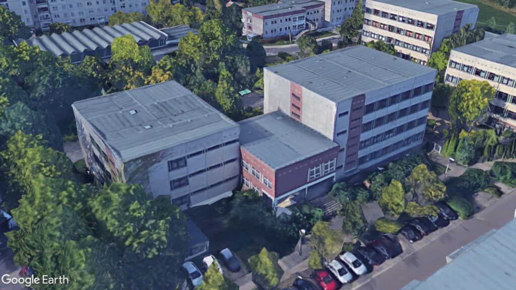 Oberschule Hainbuchenstraße in Leipzig, Foto © Google Earth