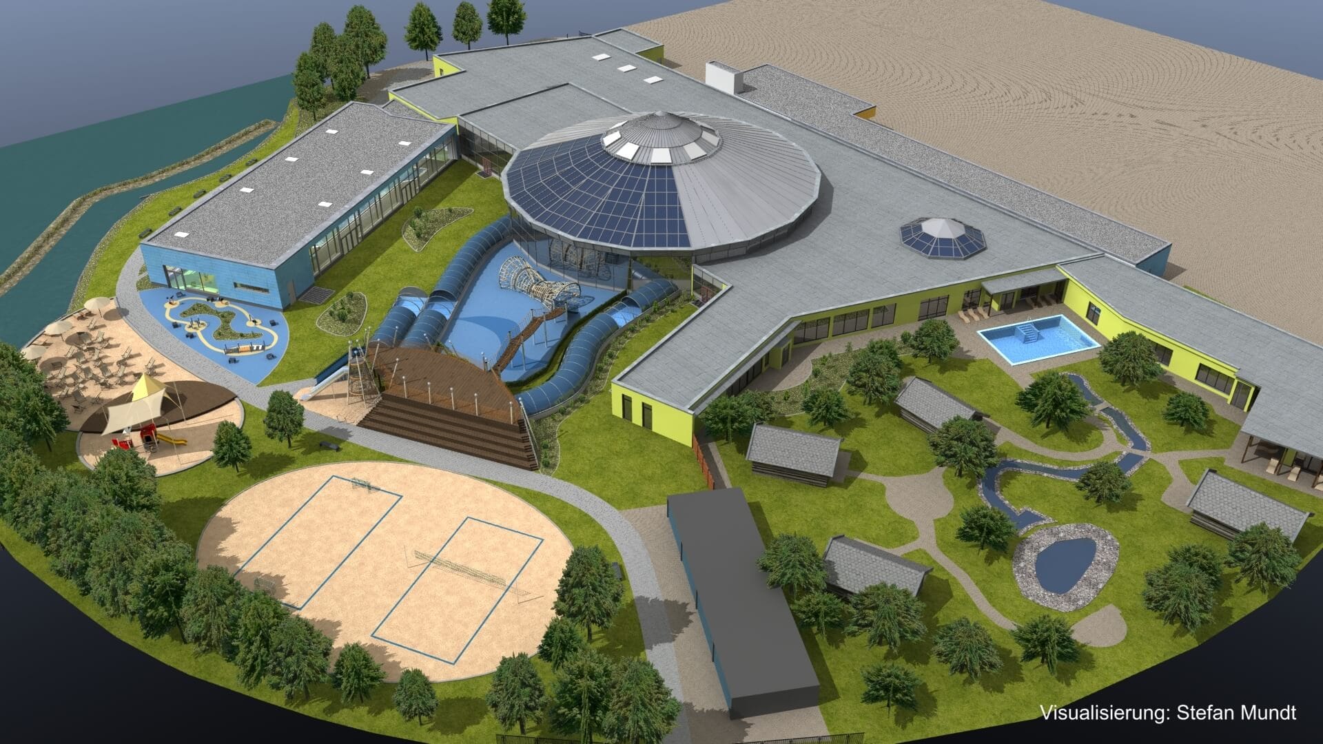 Lausitzbad Hoyerswerda, Quelle: Bauplanung Bautzen/Visualisierung: Stefan Mundt